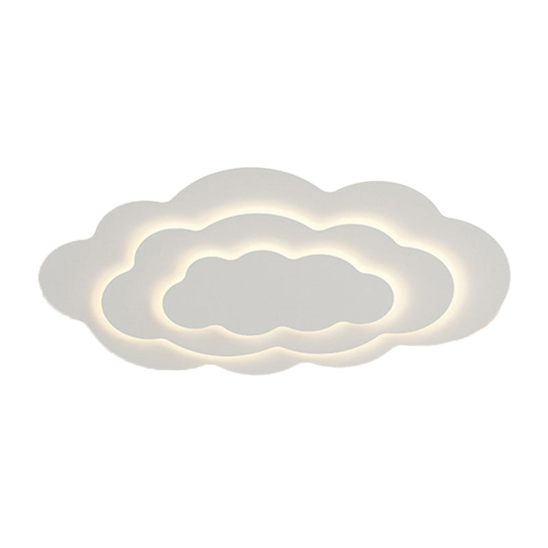 Nordic Style LED Ceiling Light Fixture Cloud Flush Mount with Metal for Bedroom