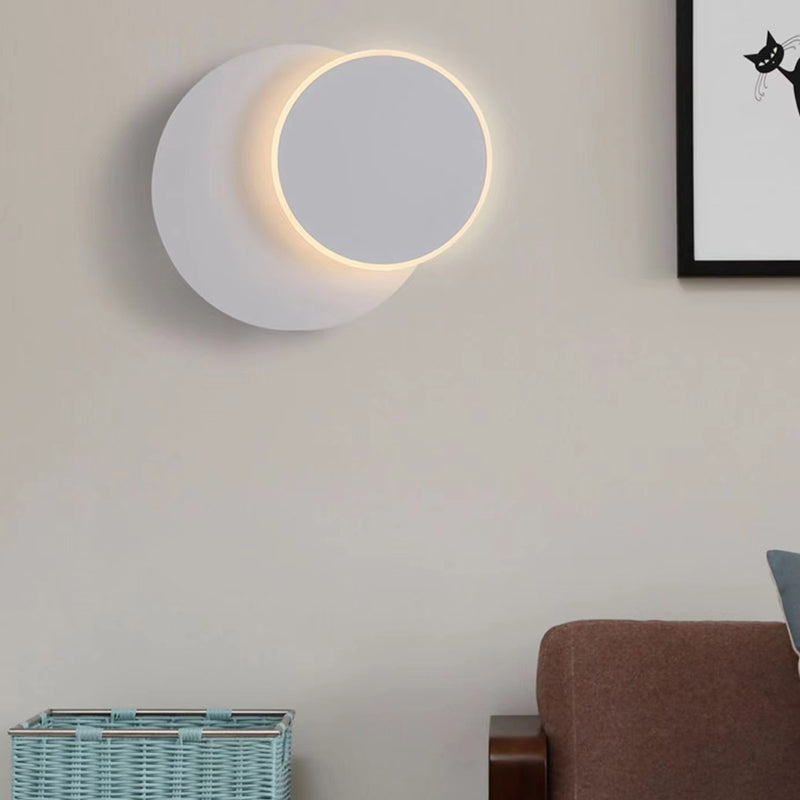 Single White Modernism Wall Mounted Sconce Statement Wall Light for Bedroom