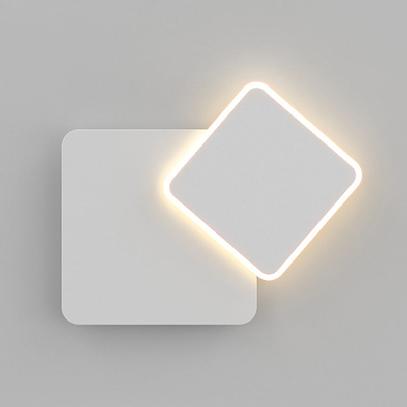 Single White Modernism Wall Mounted Sconce Statement Wall Light for Bedroom