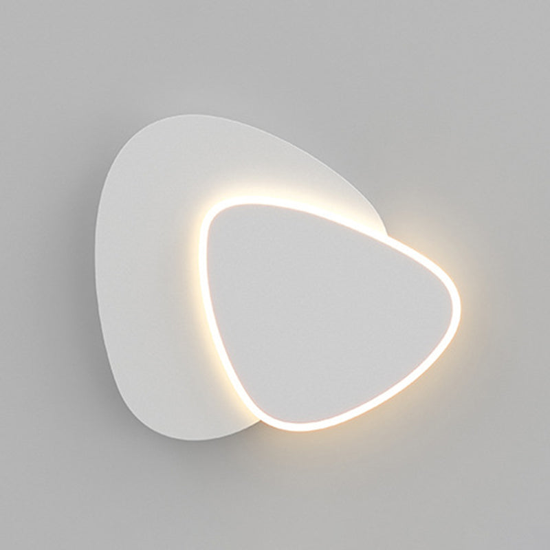 Single White Modernism Wall Mounted Sconce Statement Wall Light for Bedroom