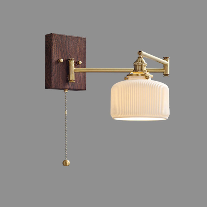 Simple Geometric Stone Wall Lamps Metal Wall Light Fixtures for Bedroom