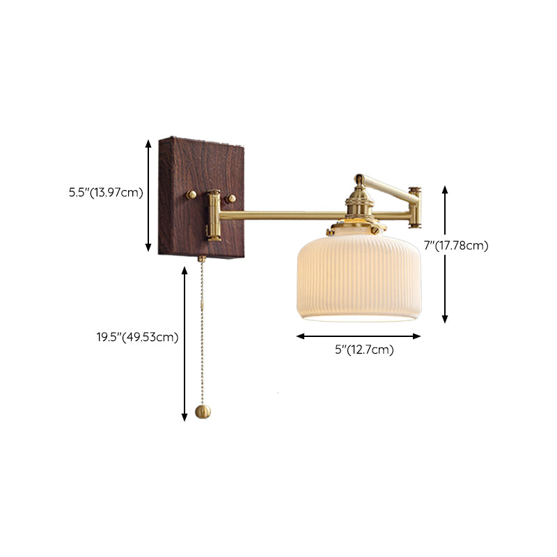 Simple Geometric Stone Wall Lamps Metal Wall Light Fixtures for Bedroom