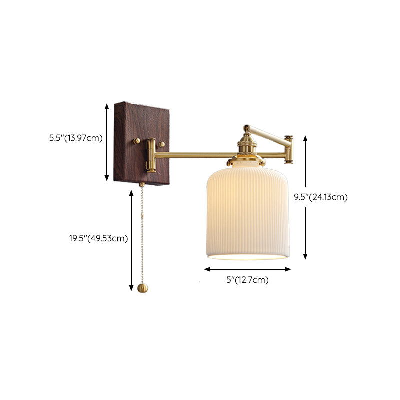 Simple Geometric Stone Wall Lamps Metal Wall Light Fixtures for Bedroom