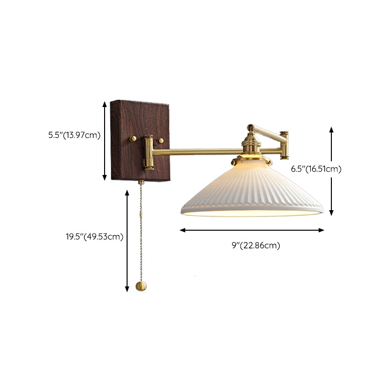 Simple Geometric Stone Wall Lamps Metal Wall Light Fixtures for Bedroom