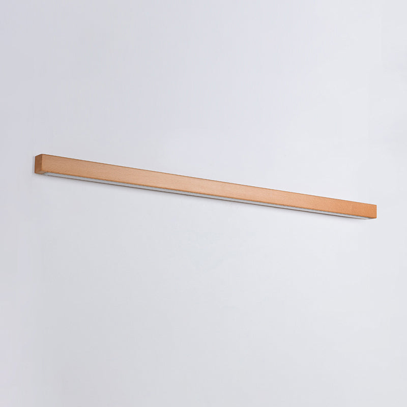 1 Light Linear Wall Sconce Lights Minimalist Wood Wall Mounted Lamp