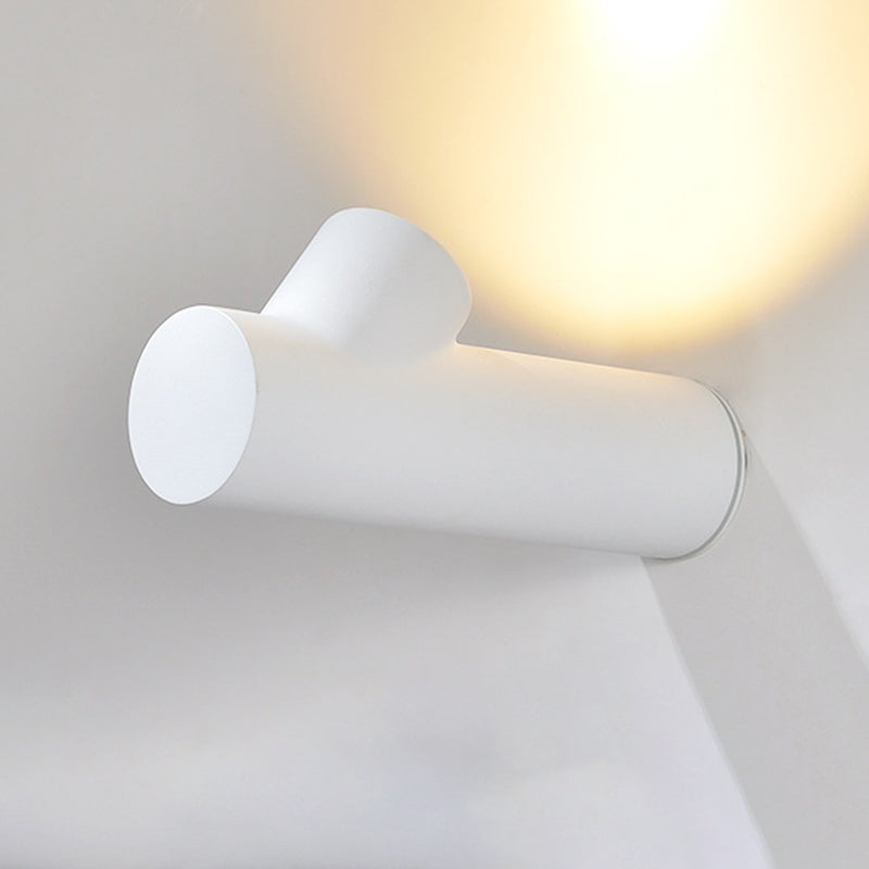 Modernism Style Single Wall Mounted Sconce Unique Wall Light in Black/White Finish