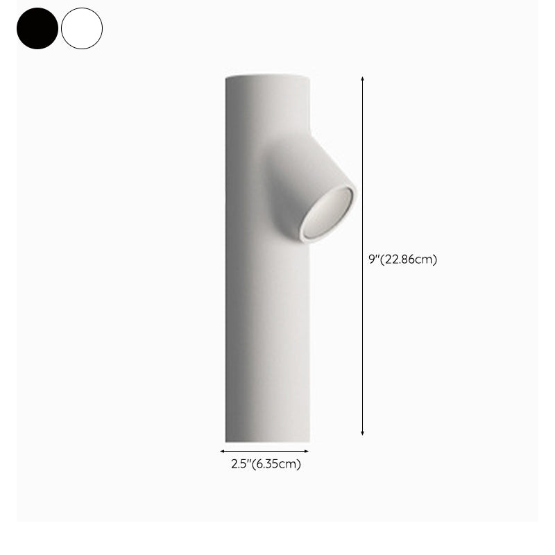 Modernism Style Single Wall Mounted Sconce Unique Wall Light in Black/White Finish