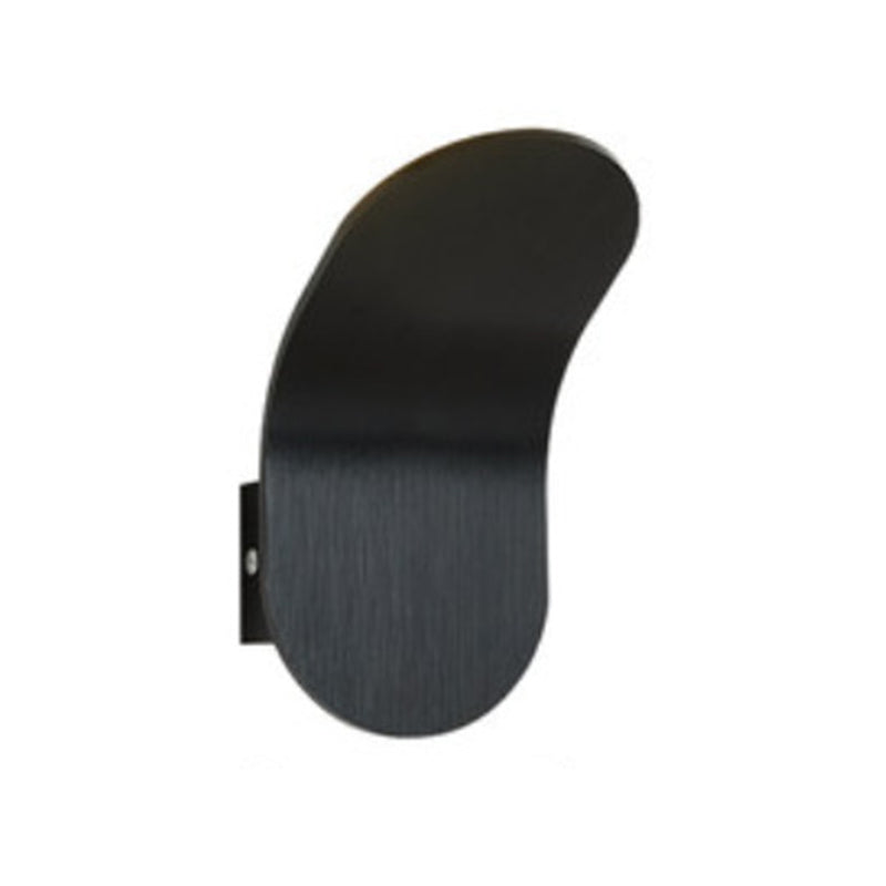 Contemporary Matte Black Wall Mounted Sconce Unique Metal 1 Light Wall Light