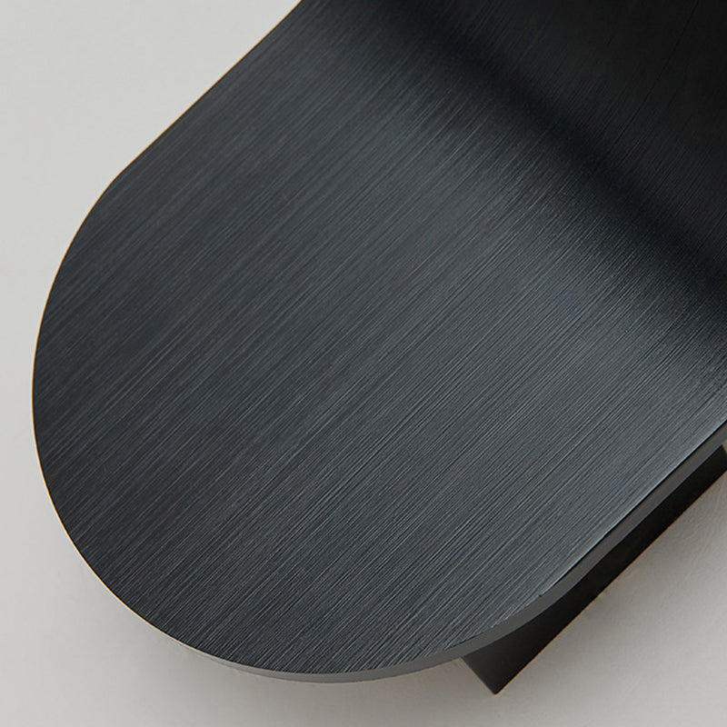 Contemporary Matte Black Wall Mounted Sconce Unique Metal 1 Light Wall Light