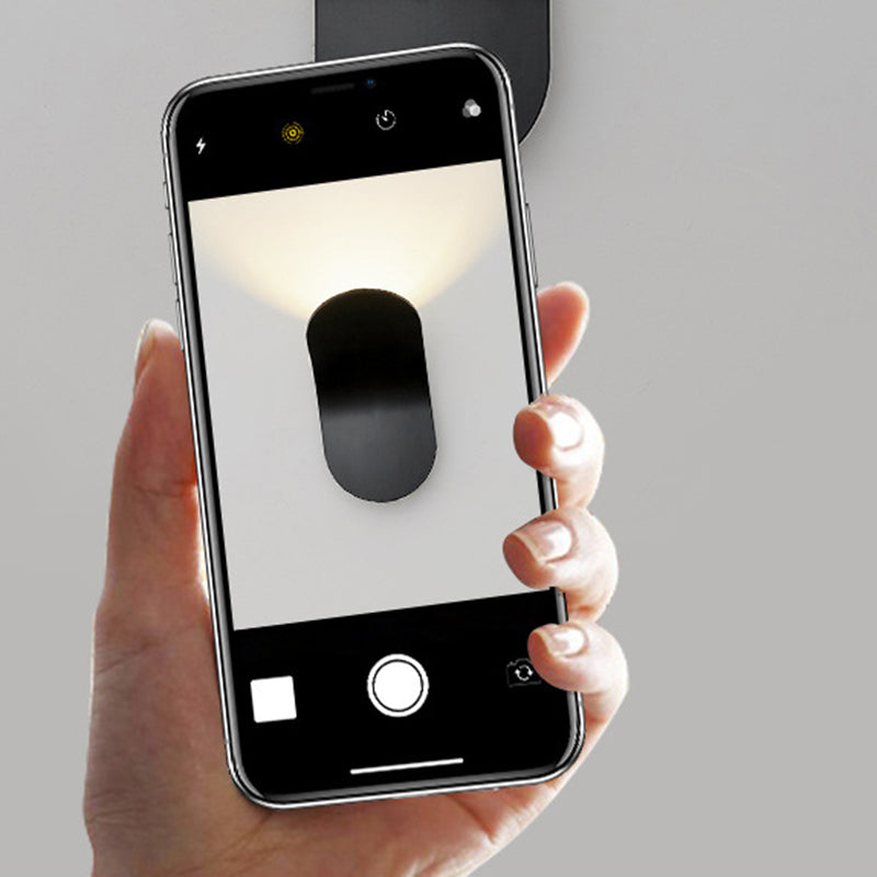 Contemporary Matte Black Wall Mounted Sconce Unique Metal 1 Light Wall Light