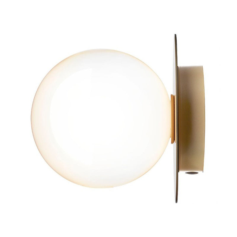 Traditional 1 - Light Globe Bath Lighting Solid Brass and Glass Bathroom Vanity Fixture