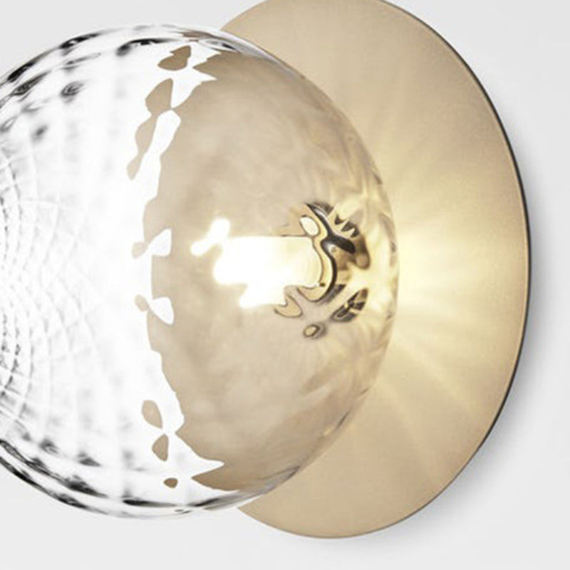 Traditional 1 - Light Globe Bath Lighting Solid Brass and Glass Bathroom Vanity Fixture