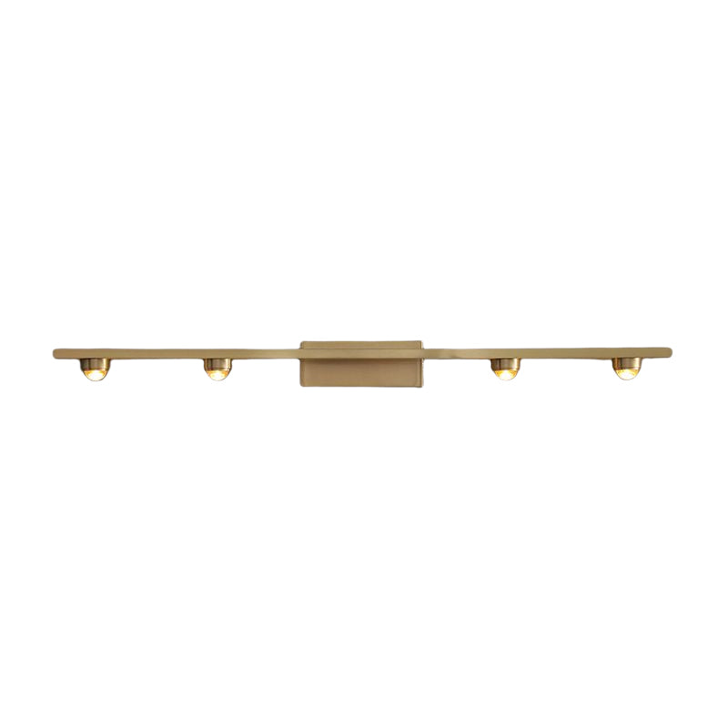 Post Modern 3 / 4 - Light Bath Bar Solid Brass Bathroom Vanity Lighting in Gold