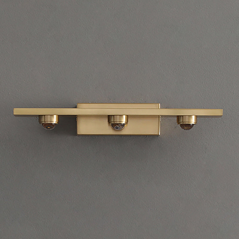 Post Modern 3 / 4 - Light Bath Bar Solid Brass Bathroom Vanity Lighting in Gold