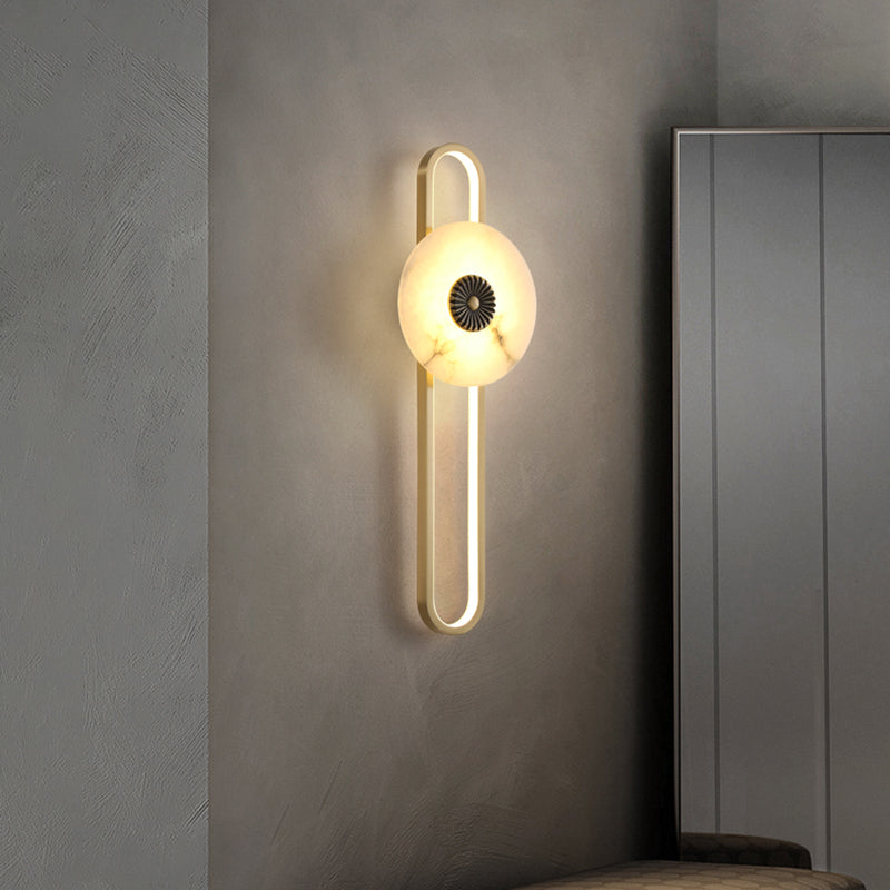 2 - Light Gold LED Bath Bar Solid Brass Post Modern Bathroom Vanity Lighting