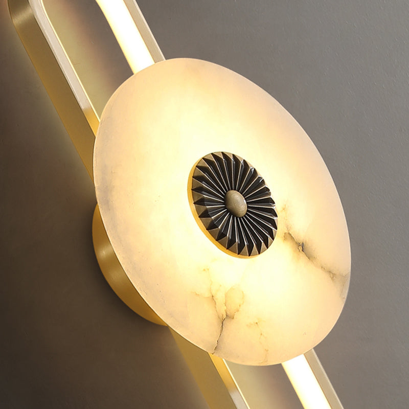 2 - Light Gold LED Bath Bar Solid Brass Post Modern Bathroom Vanity Lighting