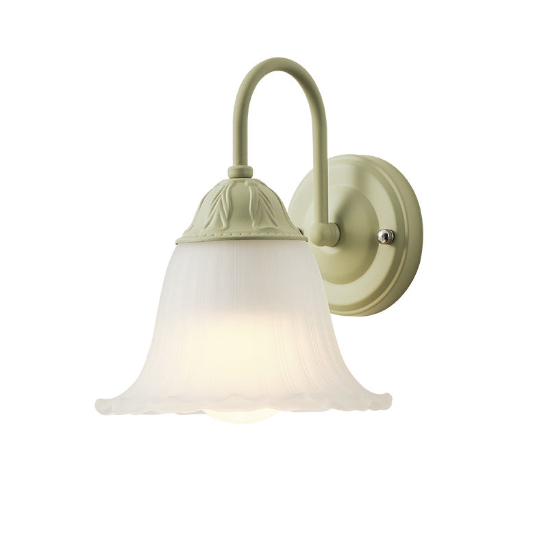 Modern Simple Green Vanity Light Flower Shape Vanity Lamp for Shower Room