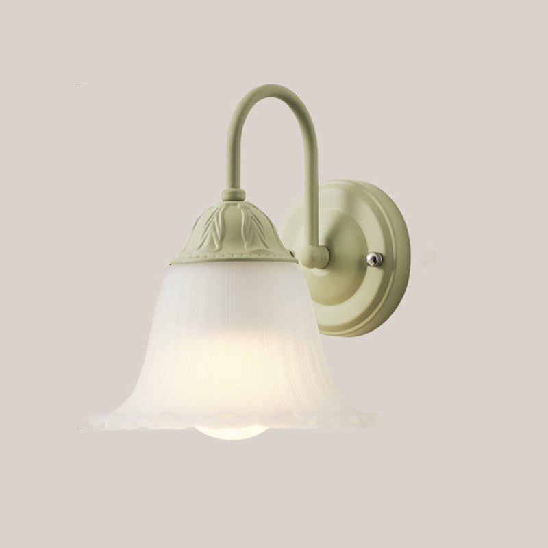 Modern Simple Green Vanity Light Flower Shape Vanity Lamp for Shower Room