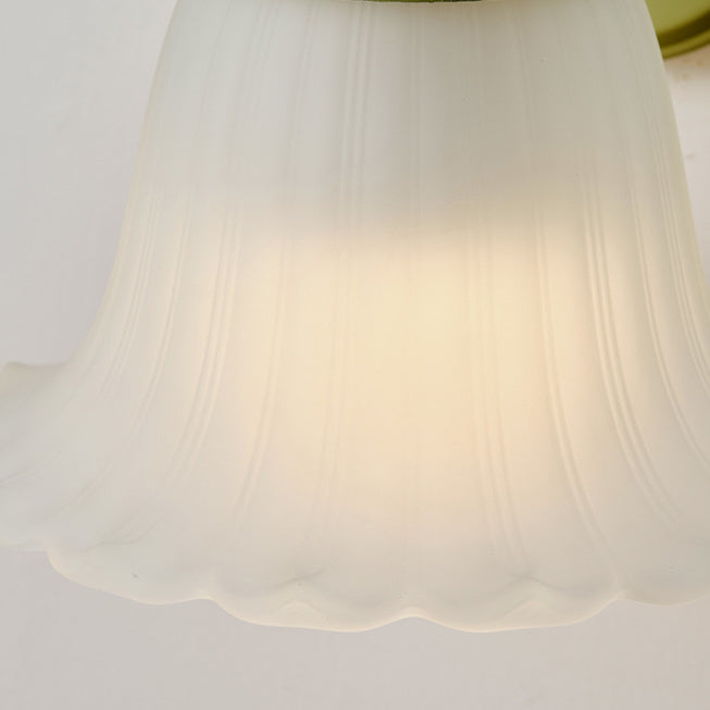 Modern Simple Green Vanity Light Flower Shape Vanity Lamp for Shower Room