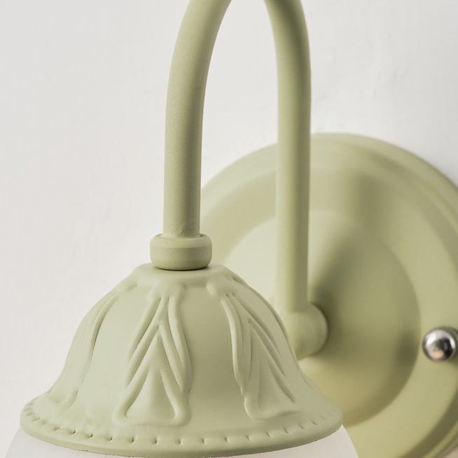 Modern Simple Green Vanity Light Flower Shape Vanity Lamp for Shower Room