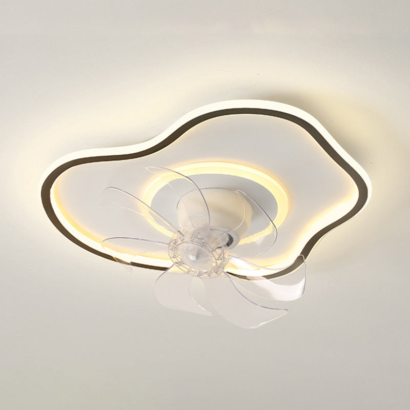 Simple Ceiling Fan Light LED Ceiling Mount Lamp with Acrylic Shade for Bedroom