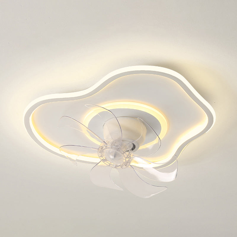 Simple Ceiling Fan Light LED Ceiling Mount Lamp with Acrylic Shade for Bedroom