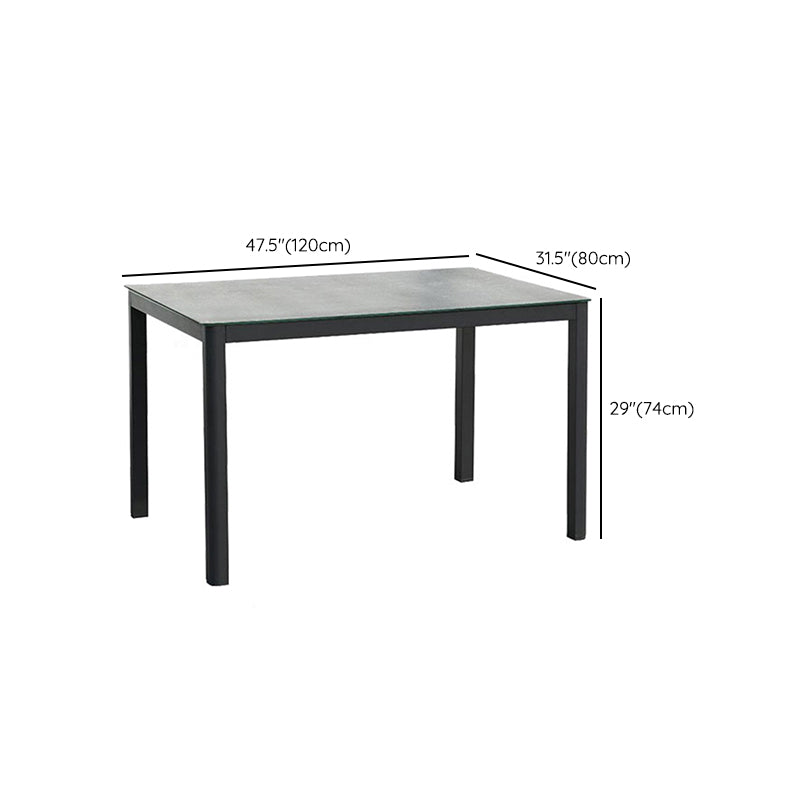 Industrial Aluminum Frame Patio Table Water and Fire Resistant Patio Table