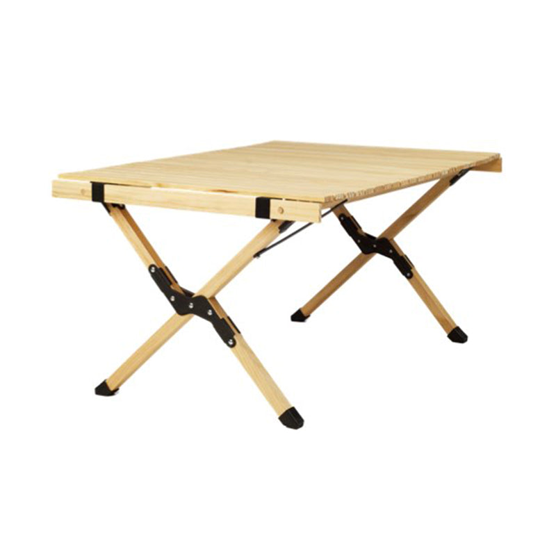 Industrial Pine Solid Wood Camping Table Rectangle Removable Camping Table