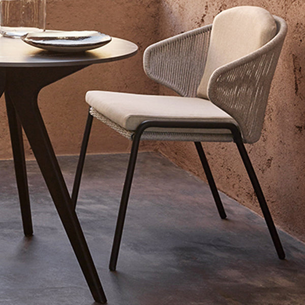 Industrial Wood Frame Patio Table Stone Top Scratch Resistant Patio Table