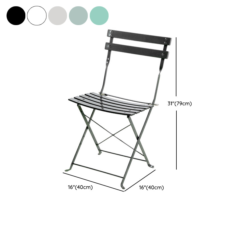 Boho Style Dining Set Metal Round 3 Pieces Patio Dining Table Set