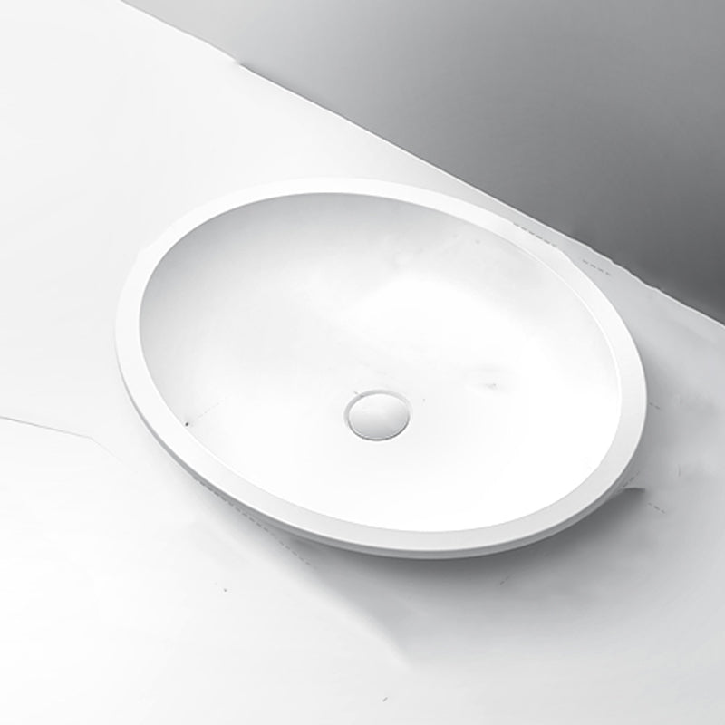Oval Porcelain Vessel Sink Modern Bathroom Sink with Overflow(Not Including Faucet)
