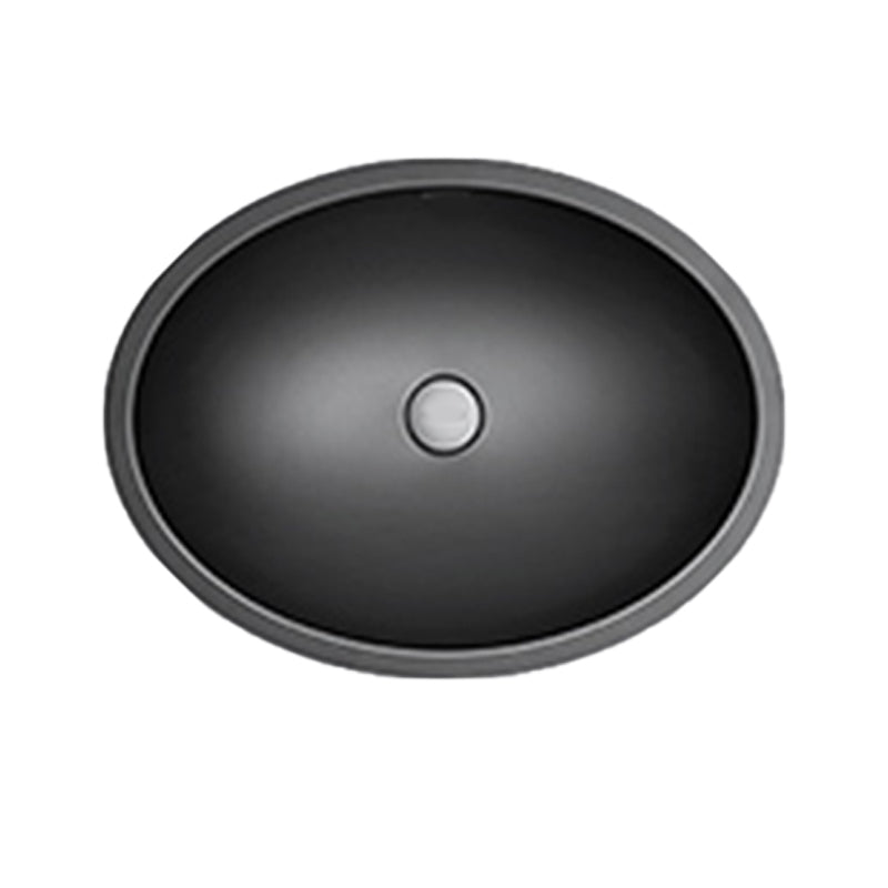 Oval Porcelain Vessel Sink Modern Bathroom Sink with Overflow(Not Including Faucet)