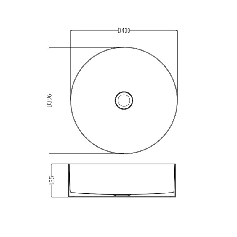 Modern Black Bathroom Sink Metal Round Vessel Bathroom Sink (Not Including Faucet)