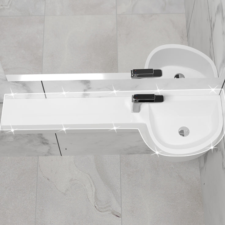 Modern Bathroom Sink Man Made Rock Specialty Wall Mount Bathroom Sink without Faucet