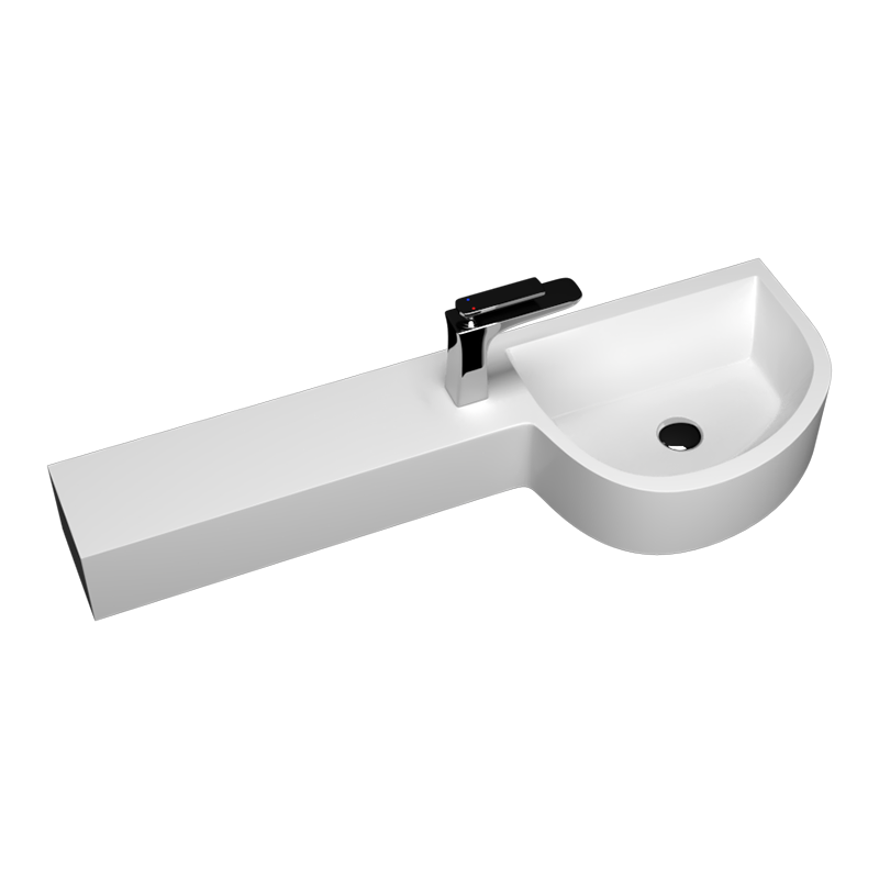 Modern Bathroom Sink Man Made Rock Specialty Wall Mount Bathroom Sink without Faucet