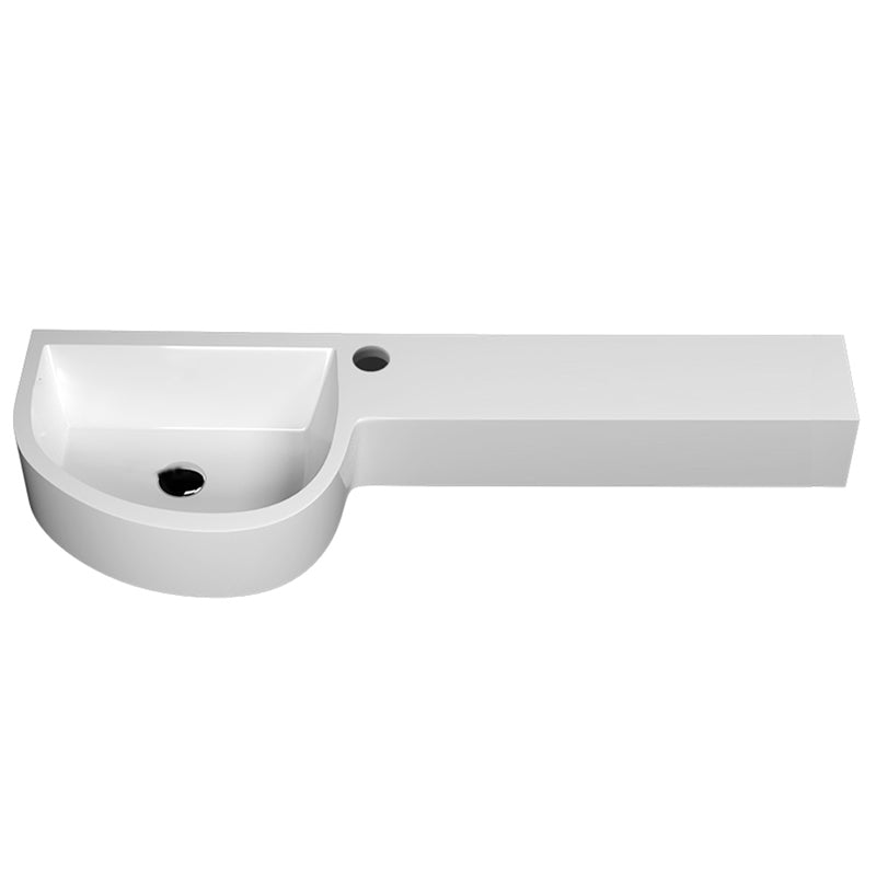Modern Bathroom Sink Man Made Rock Specialty Wall Mount Bathroom Sink without Faucet