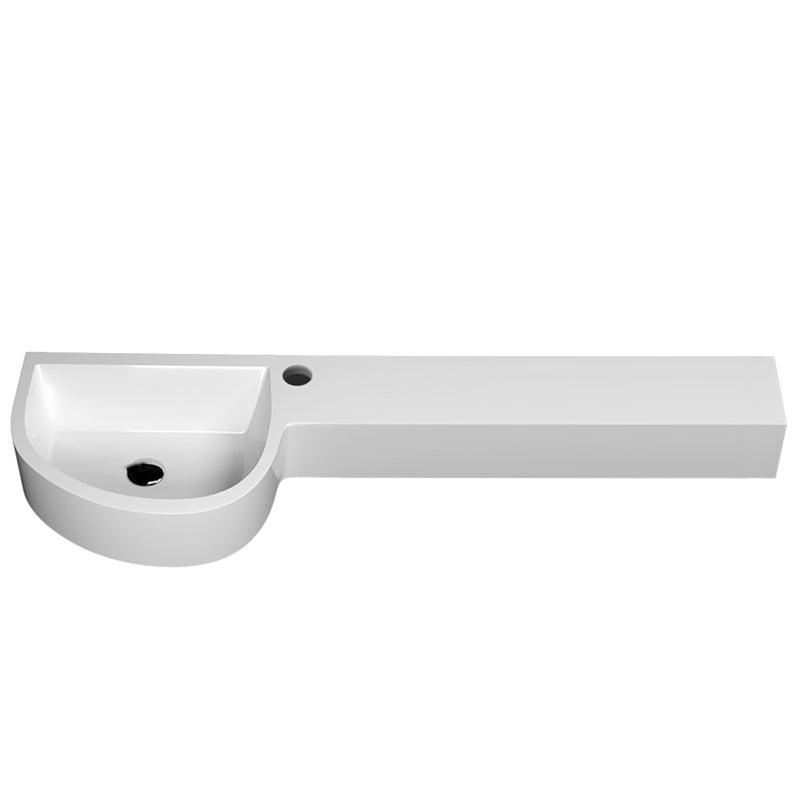 Modern Bathroom Sink Man Made Rock Specialty Wall Mount Bathroom Sink without Faucet