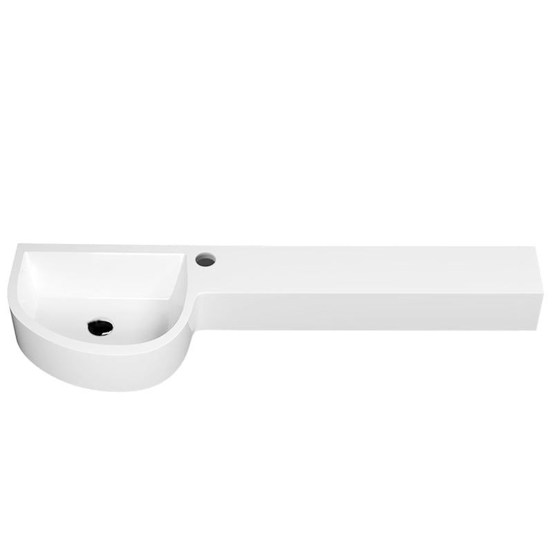 Modern Bathroom Sink Man Made Rock Specialty Wall Mount Bathroom Sink without Faucet