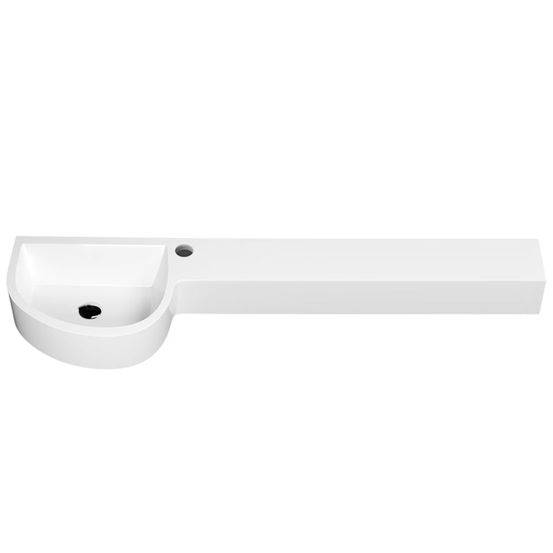 Modern Bathroom Sink Man Made Rock Specialty Wall Mount Bathroom Sink without Faucet