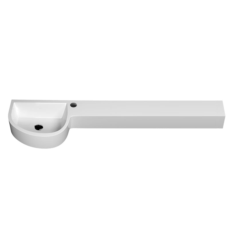 Modern Bathroom Sink Man Made Rock Specialty Wall Mount Bathroom Sink without Faucet