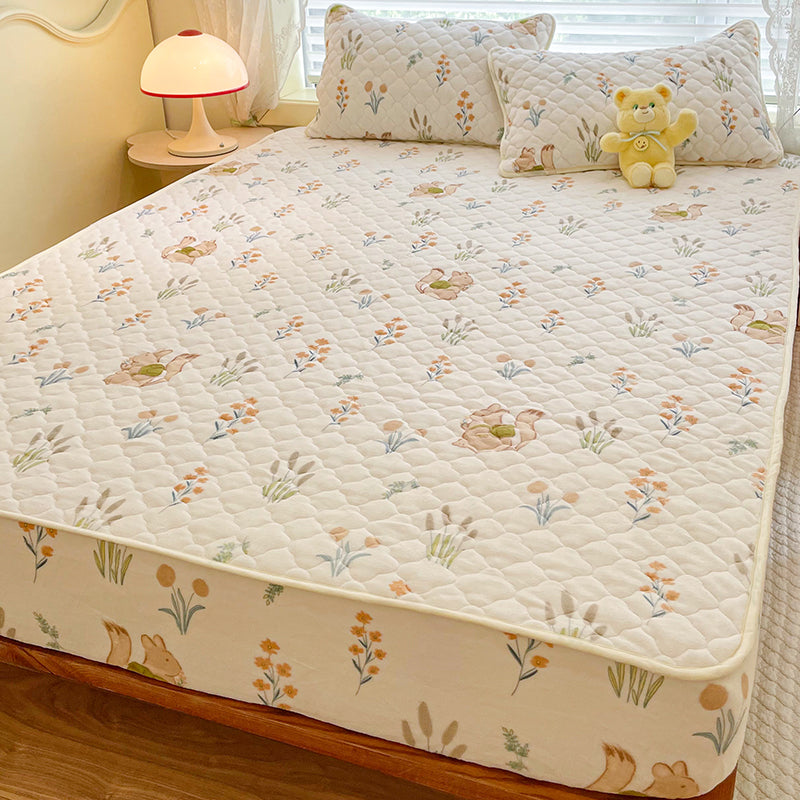 Elegant Extra Soft Fitted Sheet Modern Pattern PolyesterBed Sheet Set