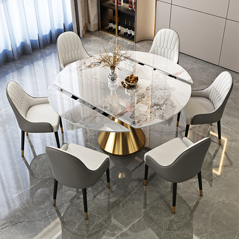 Contemporary 1/2/5/7 Pieces Furniture Round Stone Dining Set for Home