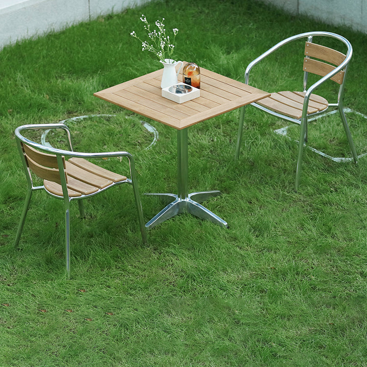 Boho Style Dining Set Wooden Square Top 1/3/5 Pieces Dining Set