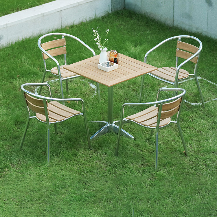 Boho Style Dining Set Wooden Square Top 1/3/5 Pieces Dining Set