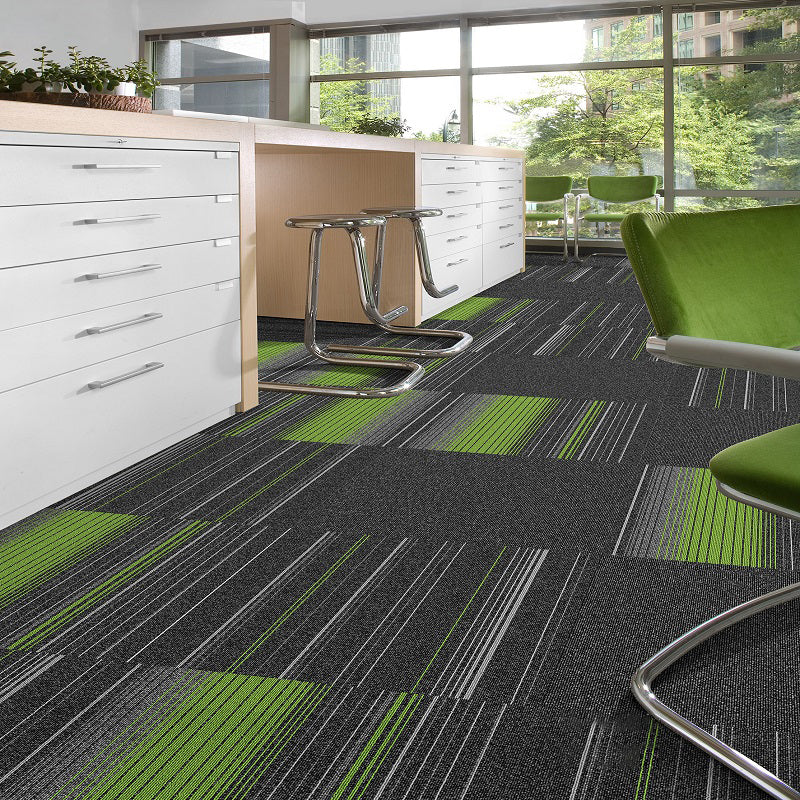 Dark Color Level Loop Carpet Tile Non-Skid Adhesive Tabs Indoor Carpet Tiles