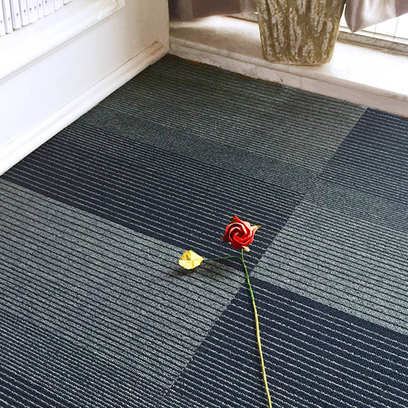 Dark Color Level Loop Carpet Tile Non-Skid Adhesive Tabs Indoor Carpet Tiles