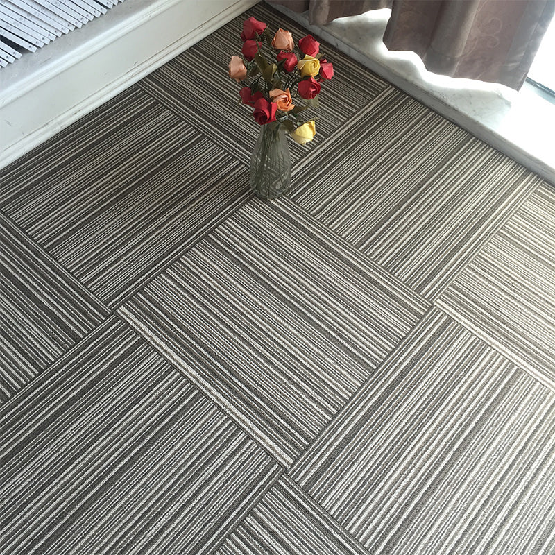 Dark Color Level Loop Carpet Tile Non-Skid Adhesive Tabs Indoor Carpet Tiles