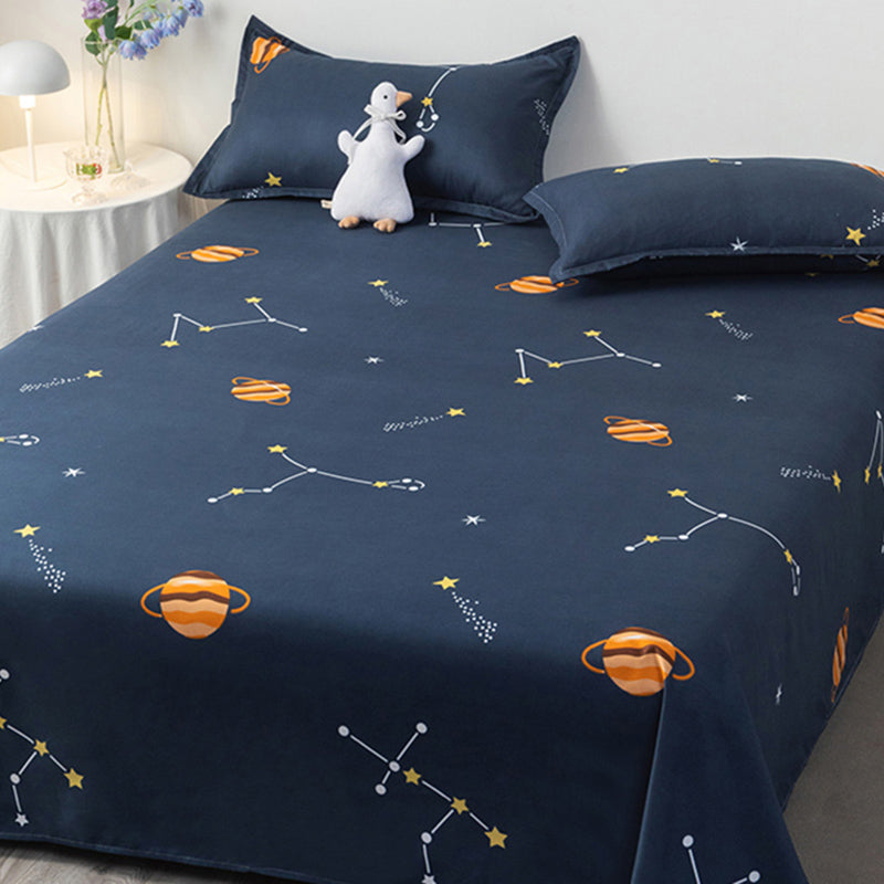 Cartoon Printed Bed Sheet Polyester Twill Non-Pilling Fade Resistant Sheet