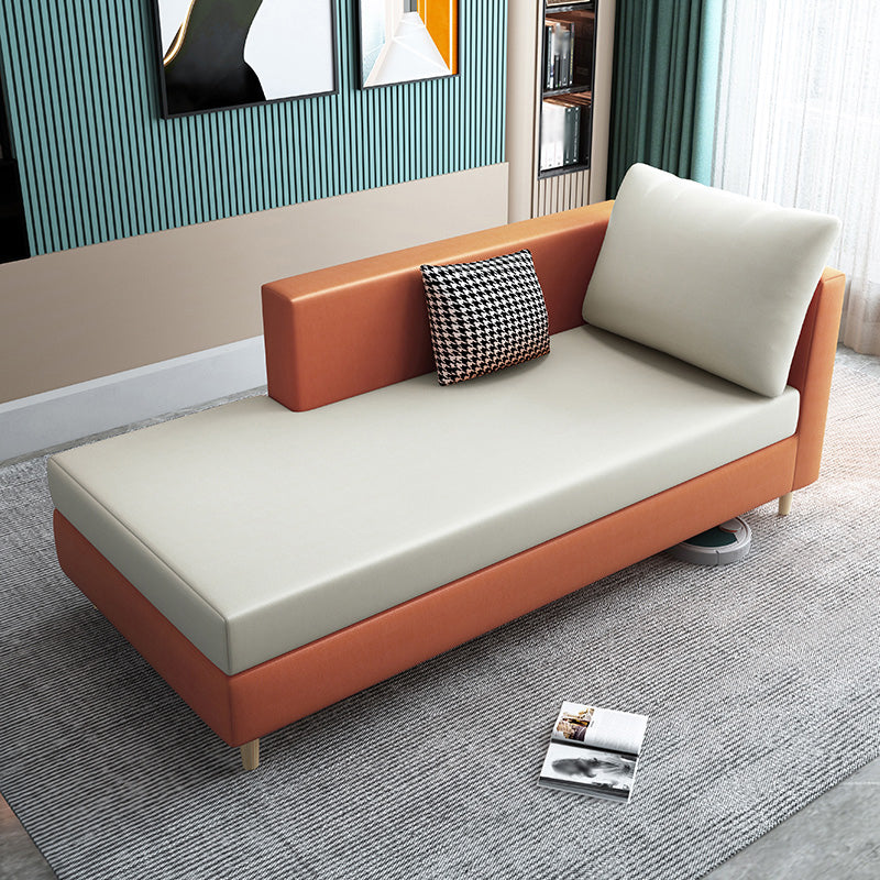 Nordic Recessed Arms Chaise Lounge with Cushioned for Bedroom and Living Room