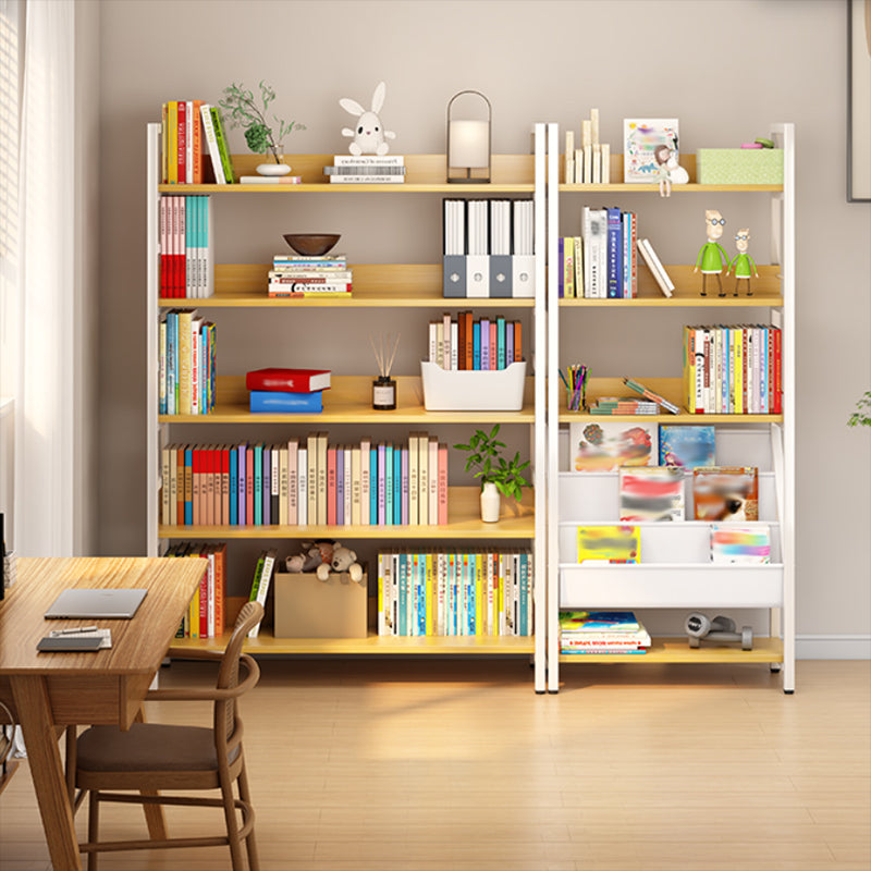 Standard Bookshelf Engineered Wood Scandinavian Open Back with Shelves